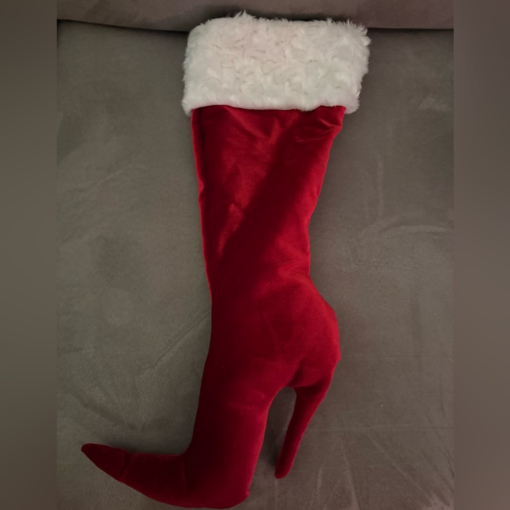Festive Red Santa Stiletto Stocking